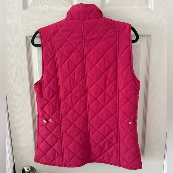 TORY BURCH PINK ROSE PUFFER VEST SMALL - Picture 2 of 4